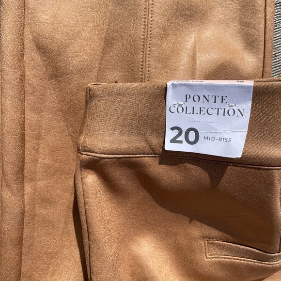 Lane Bryant Ponte Collection Mid-Rise pull on pants straight leg Camel 20 NWT - Picture 5 of 5
